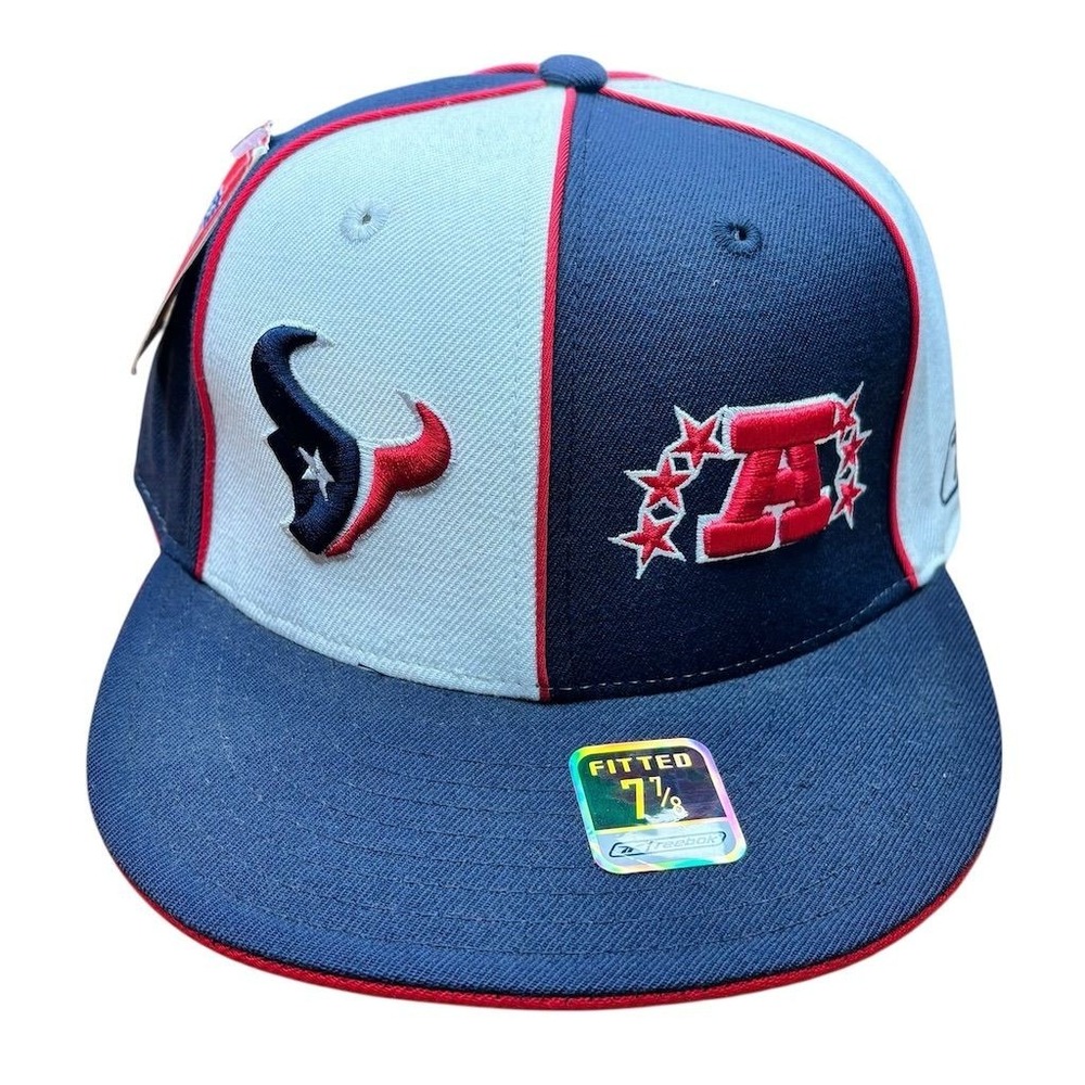 Vintage Houston Texans NFL Fitted‎ Hat by Reebok Size 7 7/8 Unisex Adult